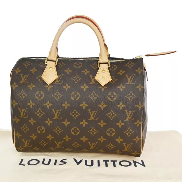 LOUIS VUITTON Speedy 30 Travel Hand Bag Monogram Leather Brown - Picture 1 of 13